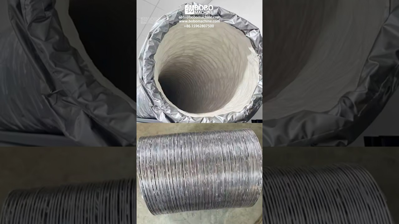 HVAC Insulated Metalized PET Film Aluminum Flexible Duct Machine