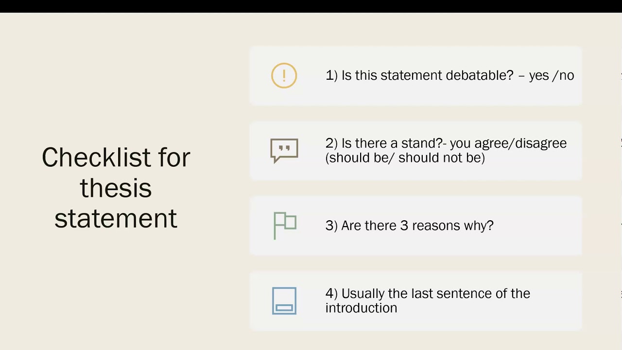 How to write a general and specific thesis statement