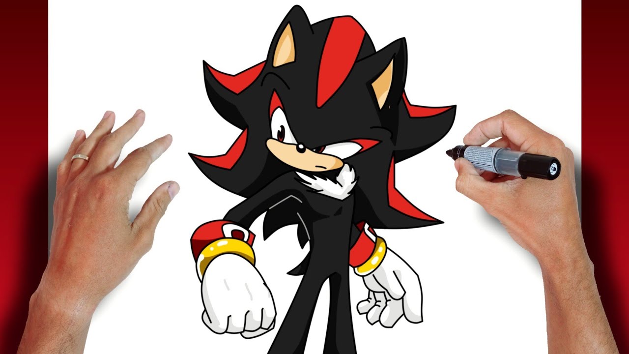 como DESENHAR o SHADOW THE HEDGEHOG SONIC