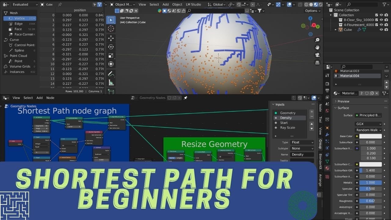 Blender Shortest Path for beginners