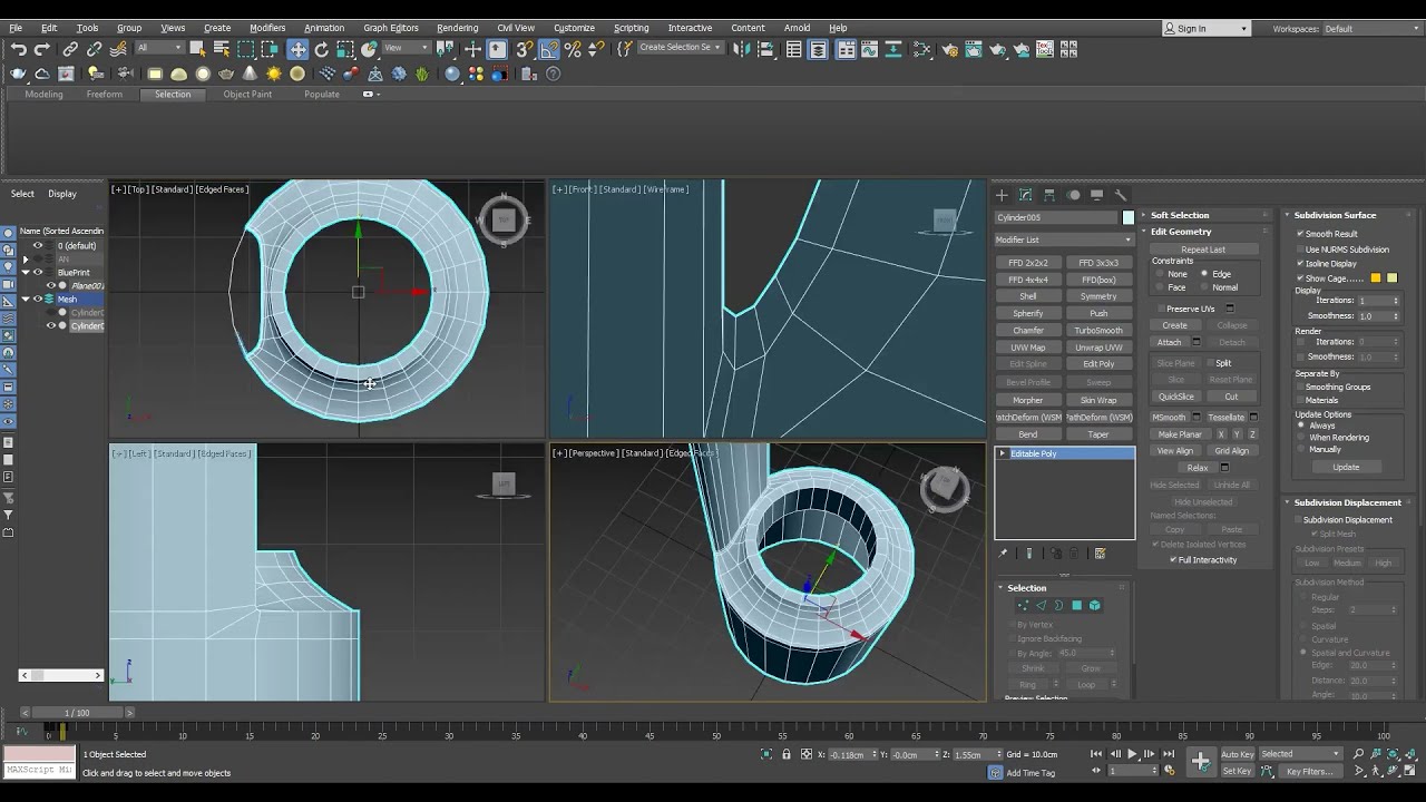 Topology Hard Surface: Topology of a Bosch Blender Modeling In 3ds Max-Part01 In 3ds Max || N°_84