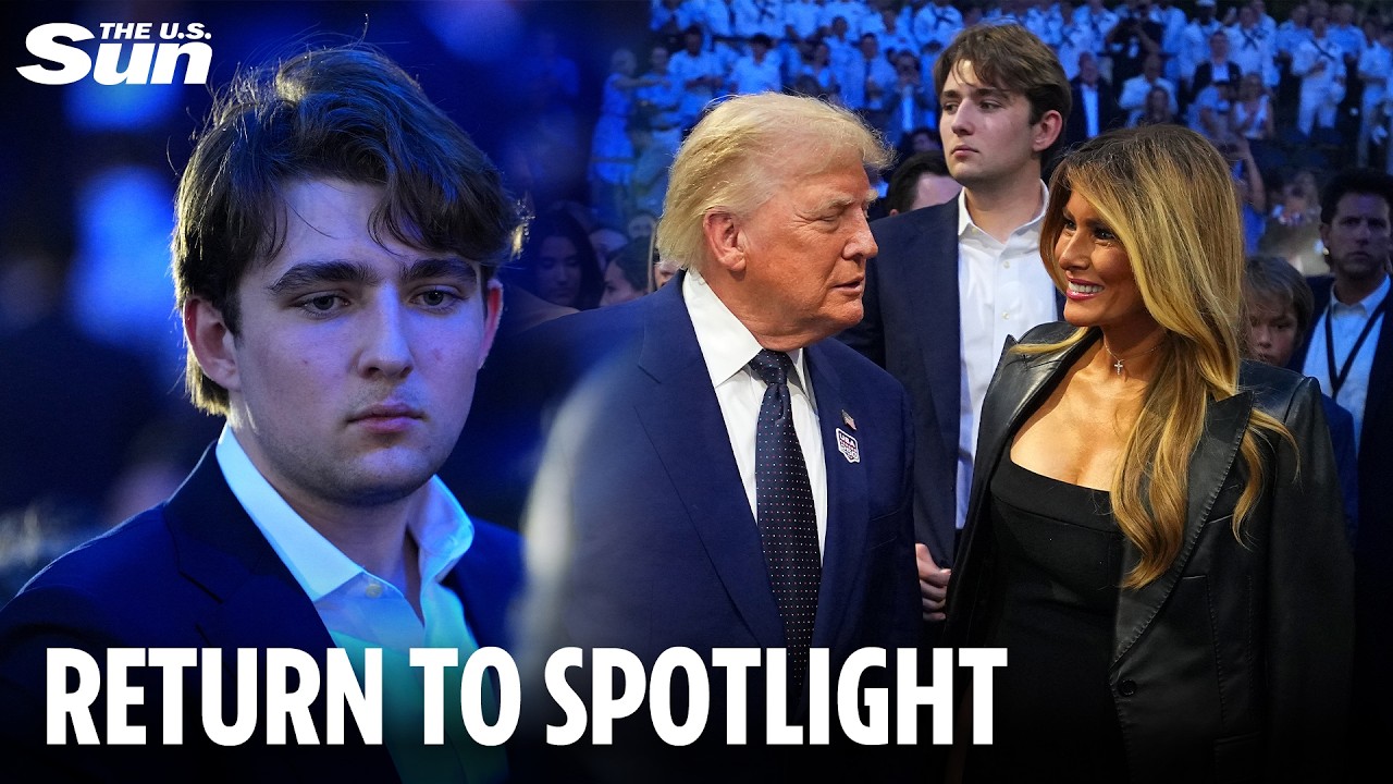 Barron Trump reveals new look in rare public UFC appearance | The US Sun