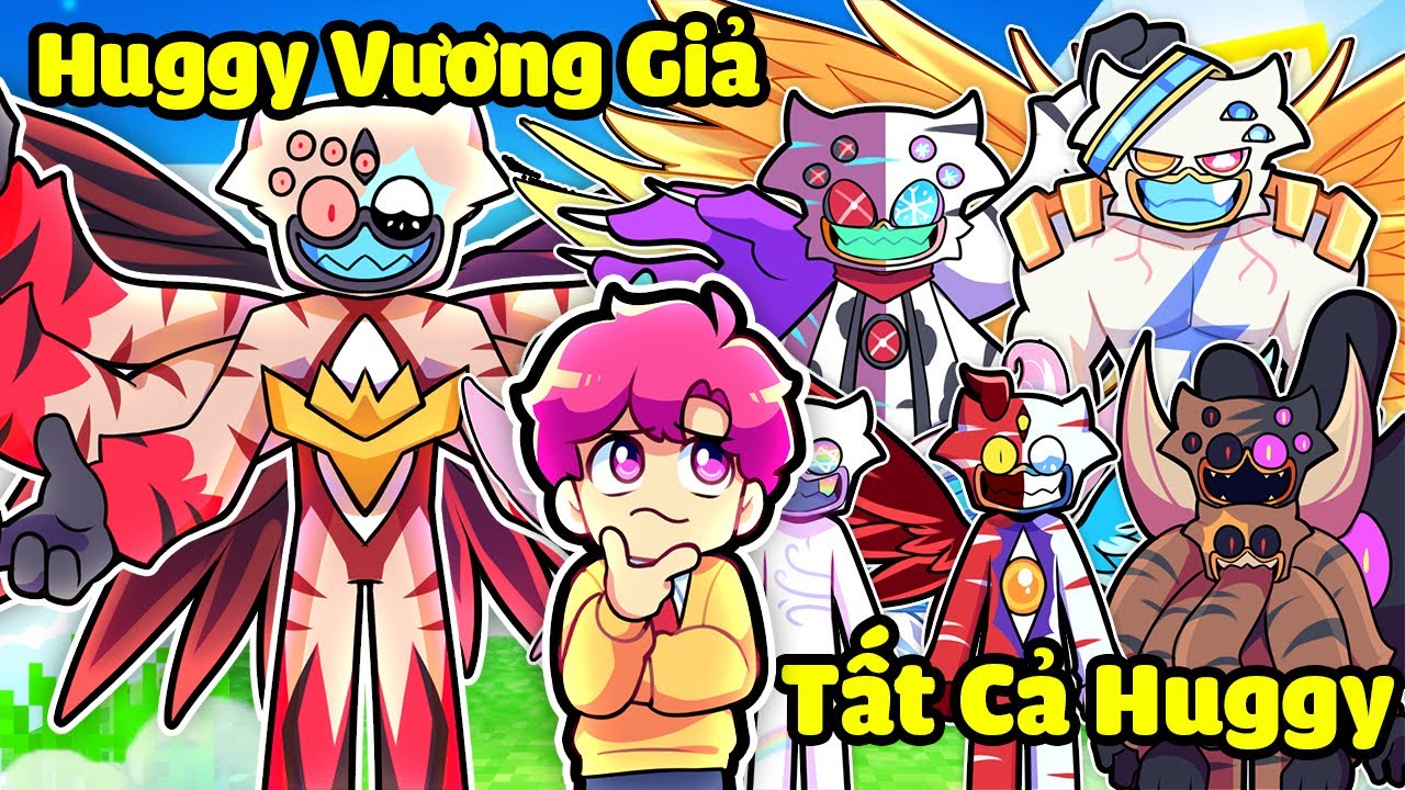 HIHA THỬ NGHIỆM HUGGY VƯƠNG GIẢ ĐÁNH VỚI TẤT CẢ HUGGY TRONG MINECRAFT*HUGGY MẠNH NHẤT LÀ