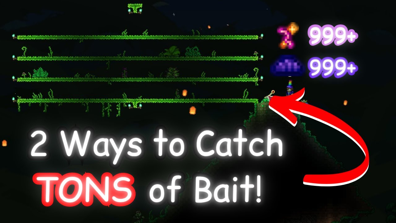 Collect TONS of Bait in Terraria with These 2 Quick and Easy Tricks!