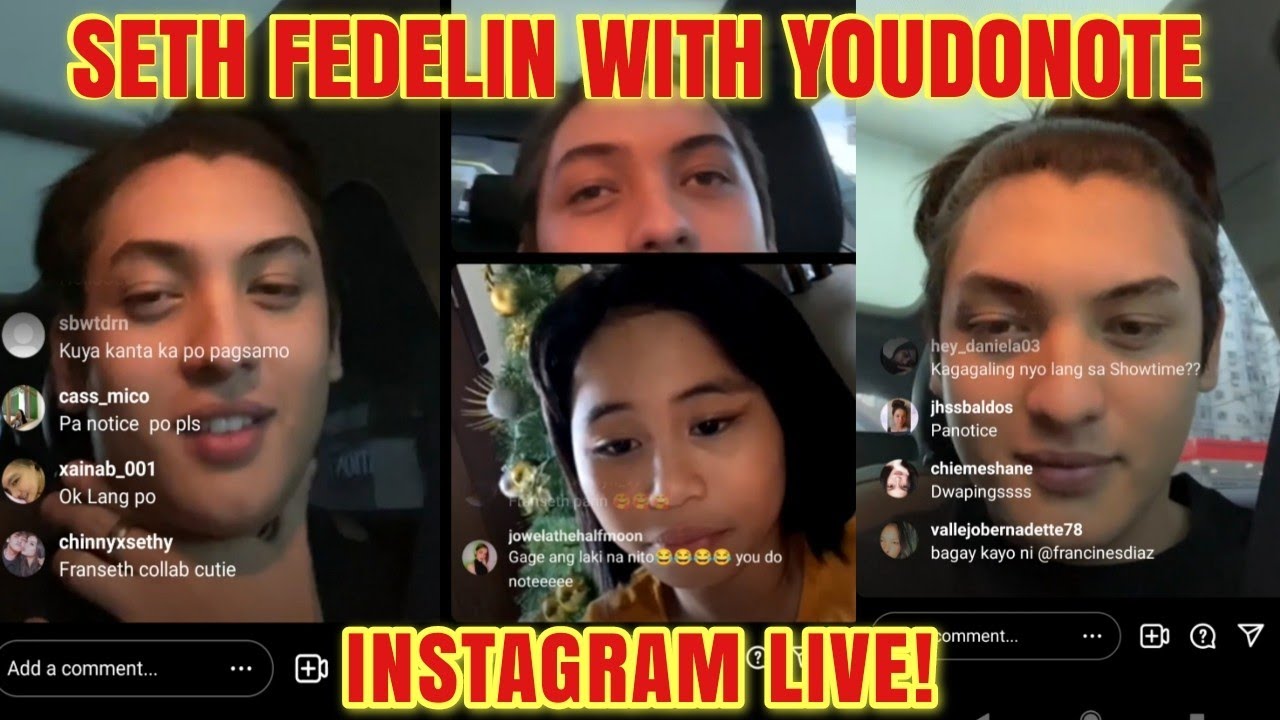 SETH FEDELIN INSTAGRAM LIVE WITH YOUDONOTE (Dec. 4, 2021(