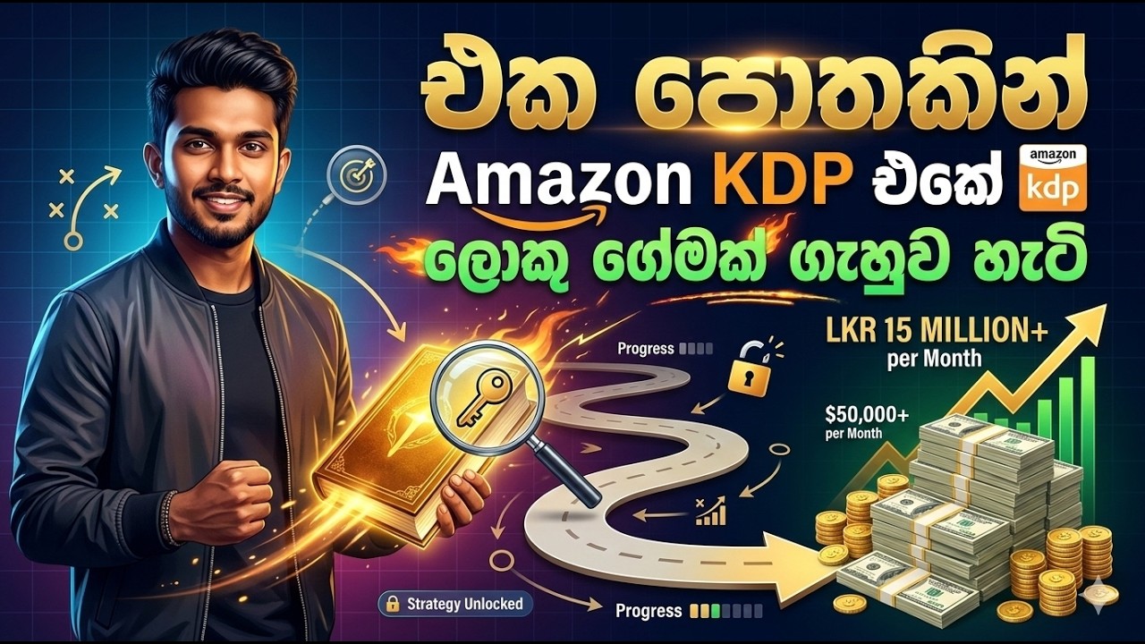 එක පොතකින් Amazon KDP එකේ ලොකු ගේමක් ගැහුව හැටි | Amazon KDP Success Story (Sinhala)
