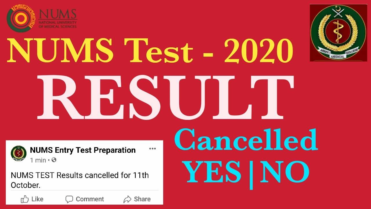 NUMS Test 2020 | Results Updates @educationandhappiness