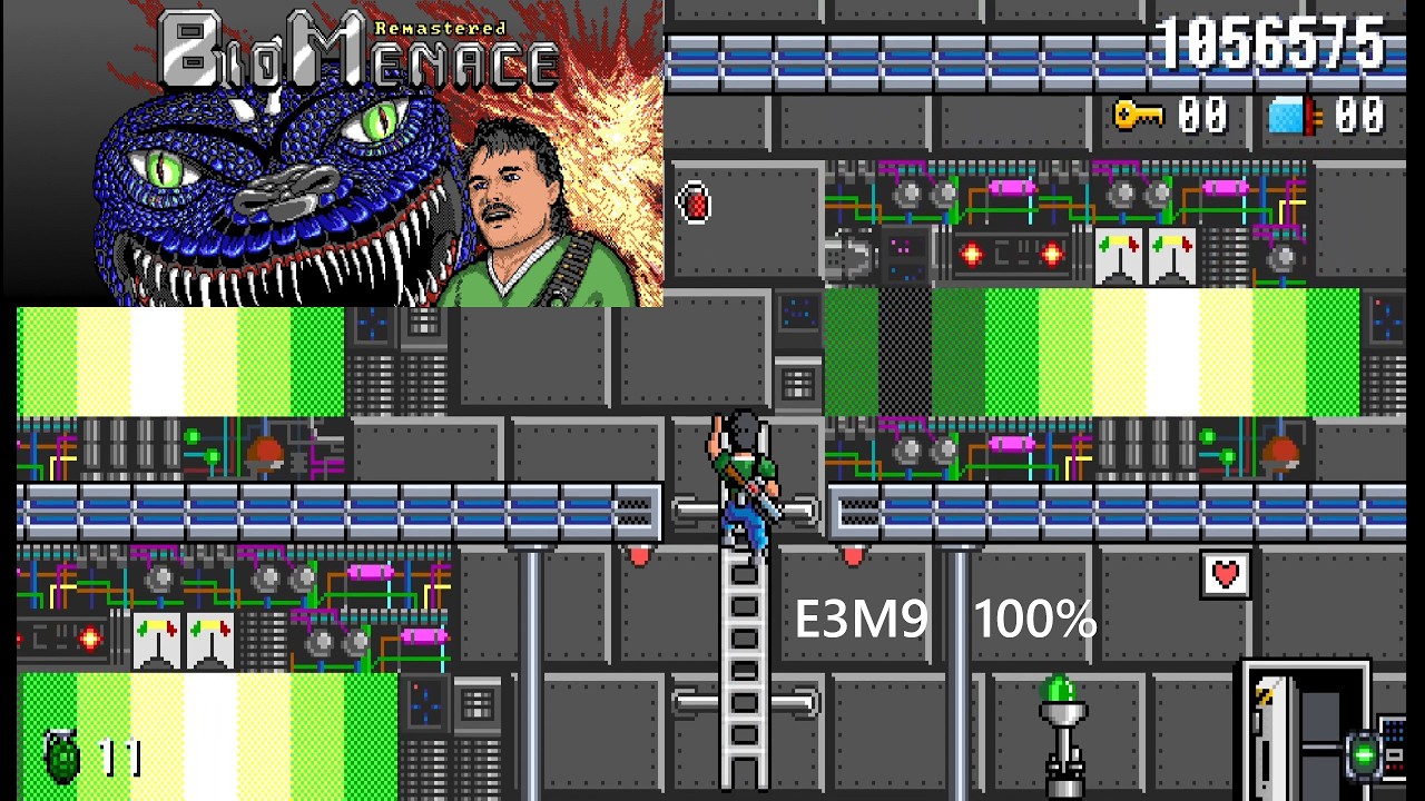 Bio Menace Remastered E3M9 Hard с комментариями