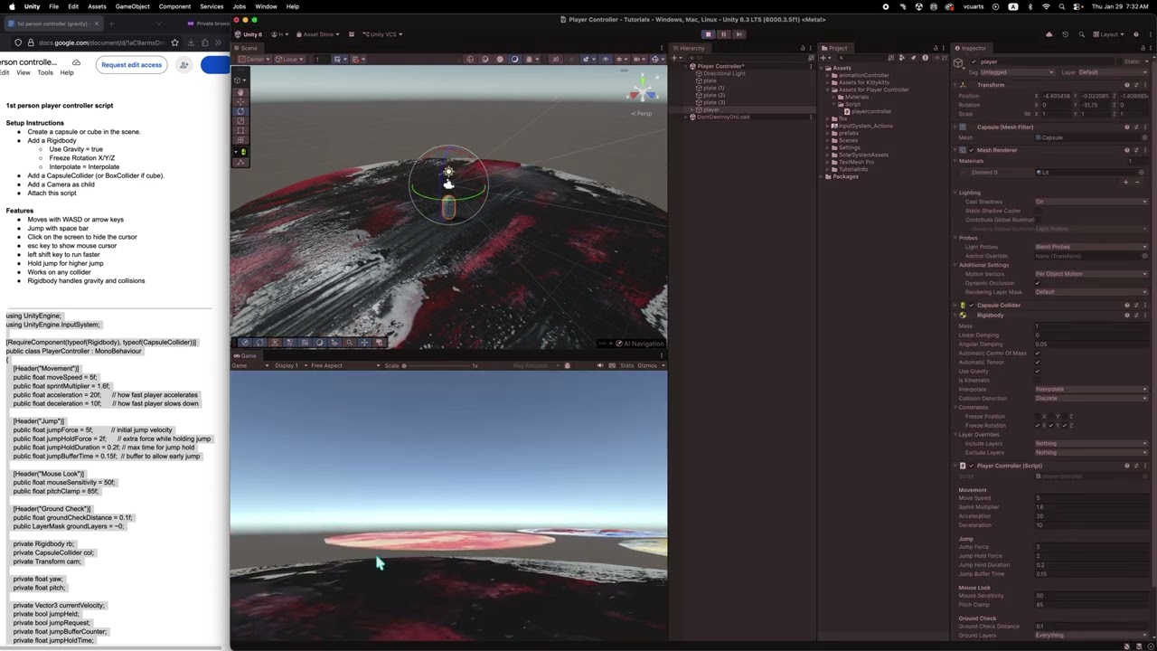 first person controller tutorial