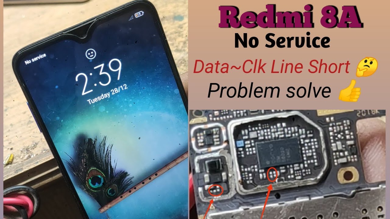 redmi 8a no service#network problem solution# data~clk line short