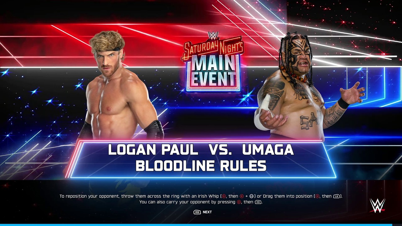 UMAGA VS. LOGAN PAUL DREAM BLOODLINE RULES MATCH ft. CENA REY MYSTERIO KEVIN OWENS & KNIGHT WWE 2K25