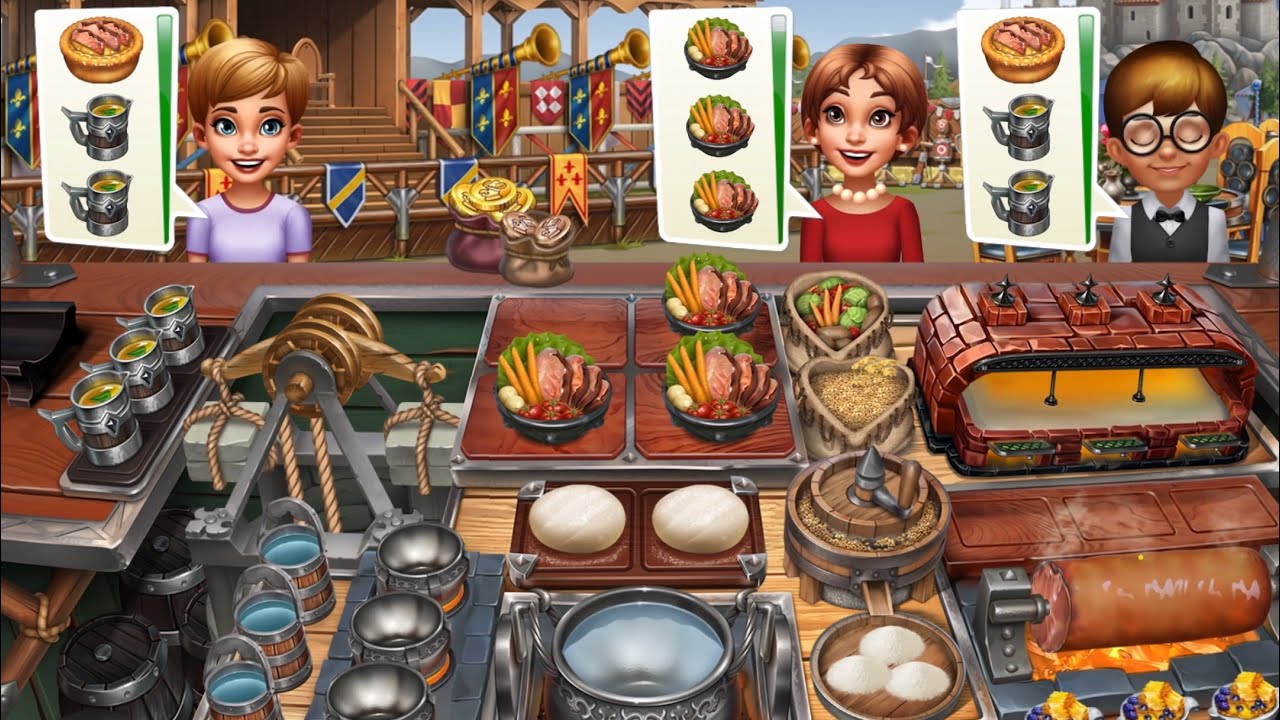Cooking Fever - The Medieval Fair Challenge Level 15 🍖🏰