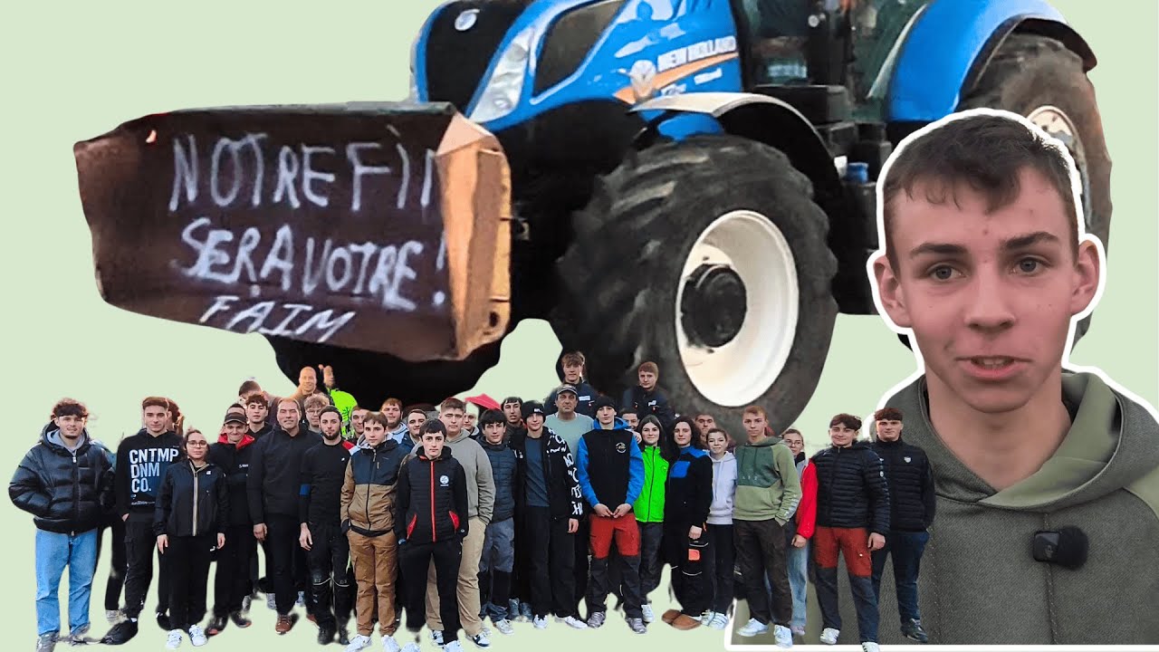 Manif des étudiants du lycée agricole de Flamarens
