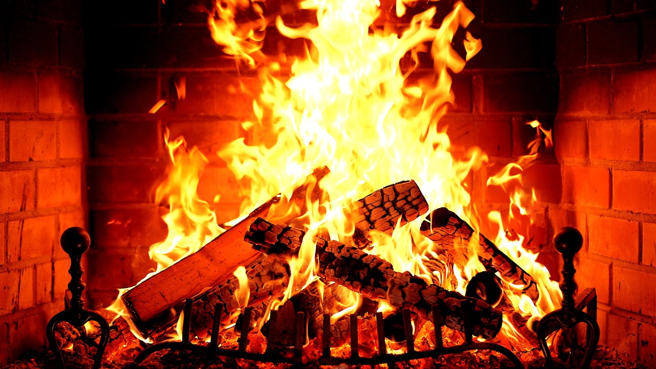 🔥 Fireplace 4K UHD! Fireplace with Crackling Fire Sounds. Fireplace Ambience