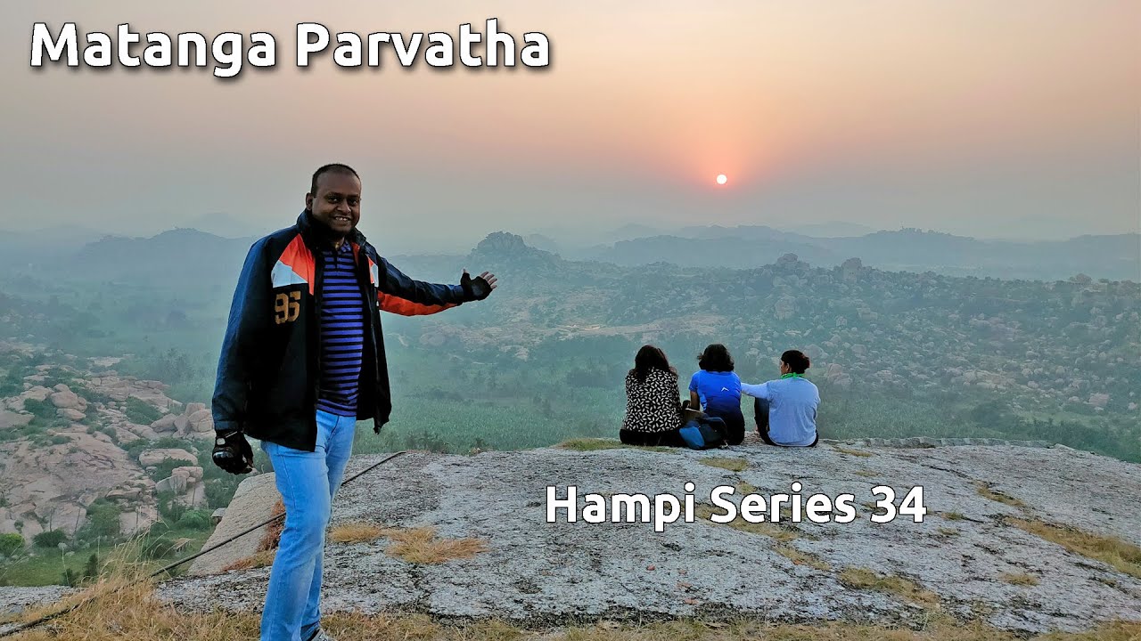 Hampi 34 Matanga Hill ಮಾತಂಗ ಪರ್ವತ Sunrise Sunset Point Veerabhadra Temple Hampi Tourism Karnataka