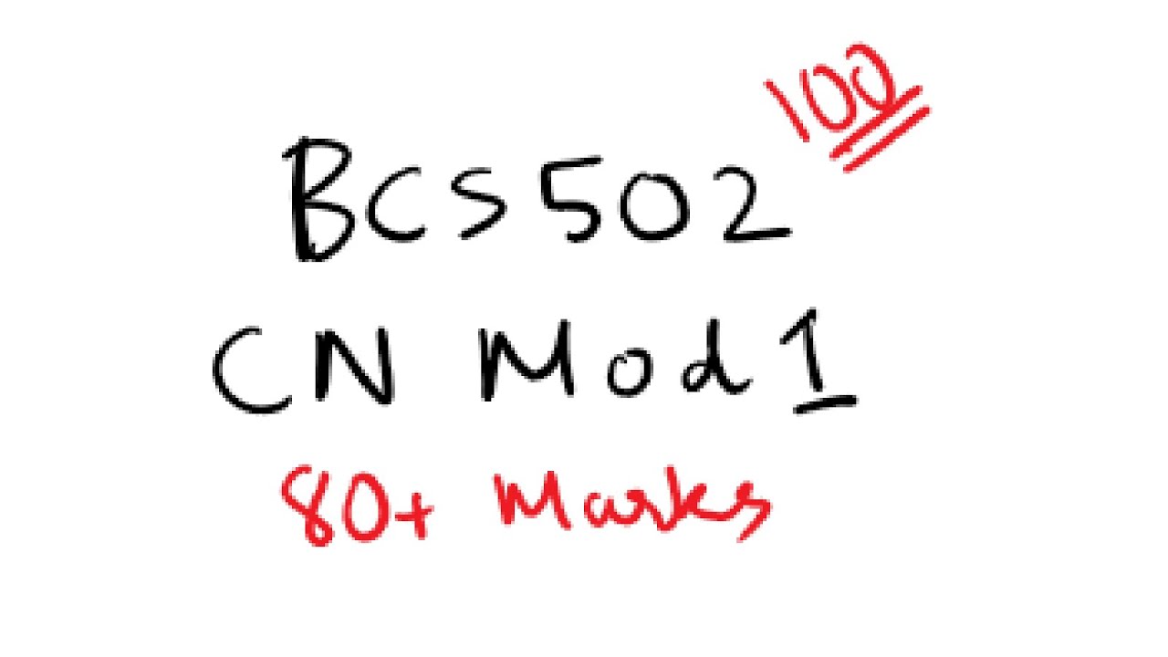CN MODULE 1 BCS502 Computer Networks | 22 Scheme VTU 5th SEM CSE