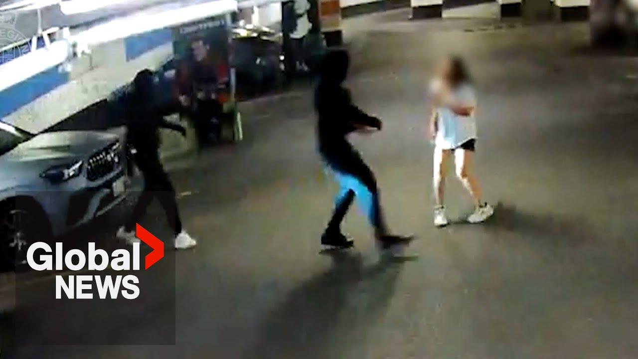 Failed carjacking in Markham, Ont., hotel parking garage caught on surveillance video