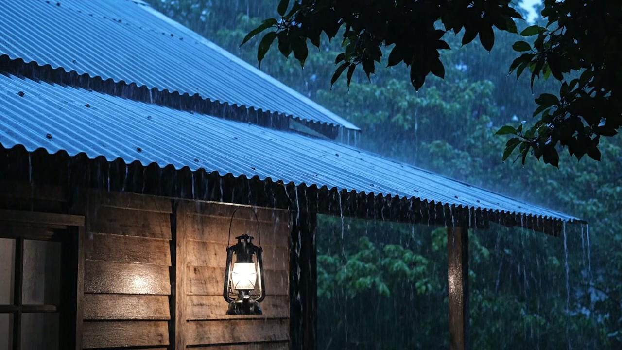 Te Ayuda a Dormir Rápido en 3 Minutos 💤 Tormenta Torrencial en Techo de Lámina