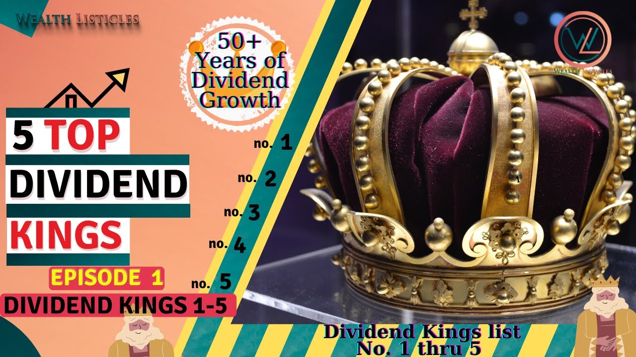 5 Top most Dividend Kings | 5 Stocks with 60+ years of dividend increases | Dividend Kings 1 thru 5.