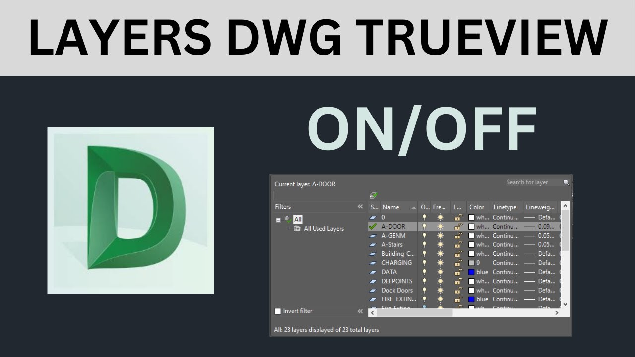 Включение и выключение слоев — DWG TrueView