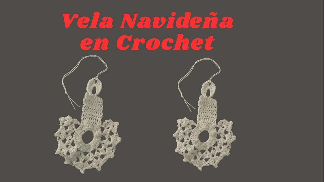 Vela Navideña a Ganchillo - Christmas crochet