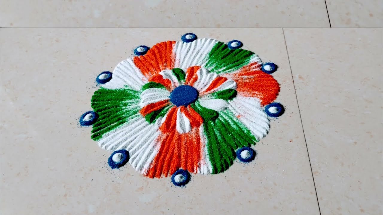 🇮🇳प्रजासत्ताक दिन विशेष ३ सुबक व सोज्वळ रांगोळ्या  Republic Day Special Rangoli l 26 January Rangoli