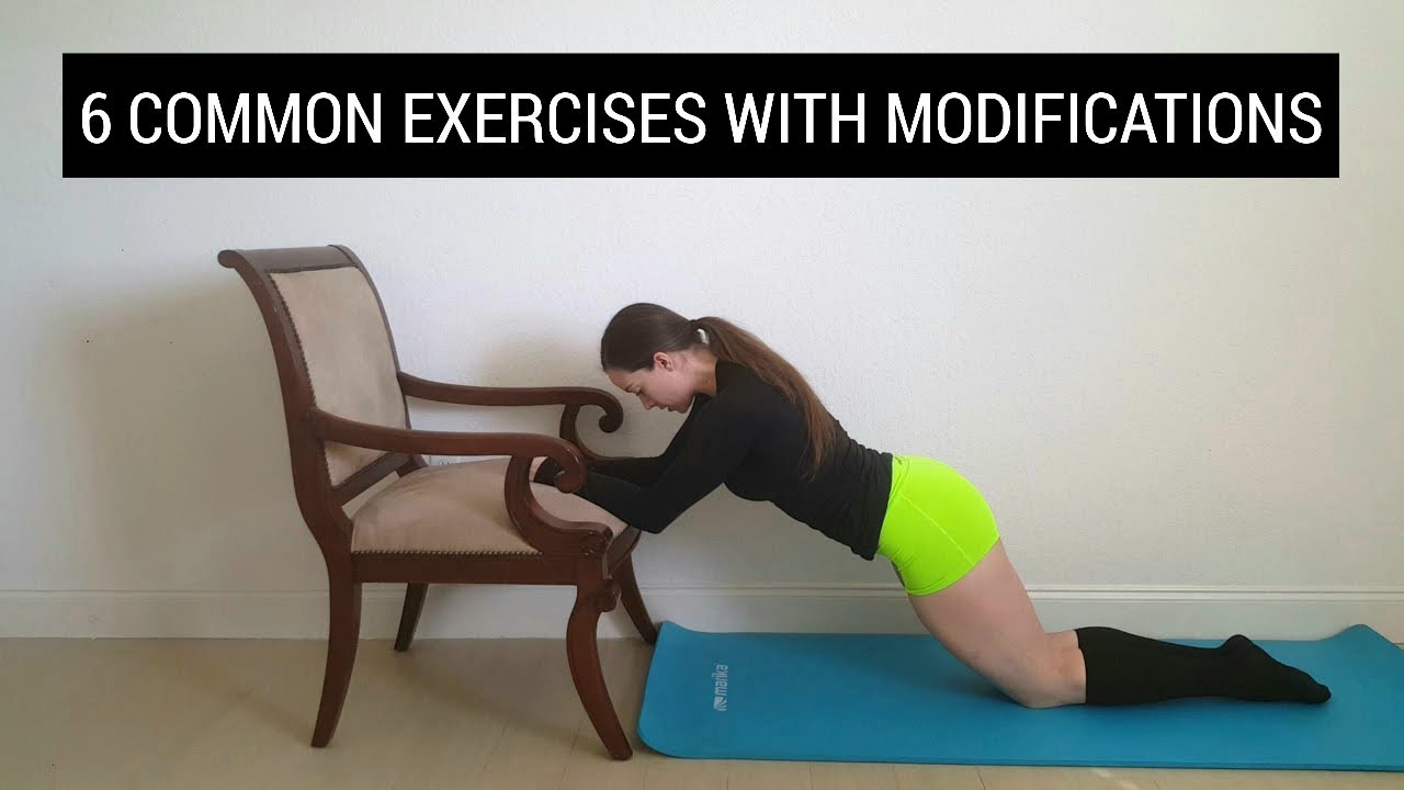 6 COMMON BODYWEIGHT EXERCISES WITH MODIFICATIONS - EXERCISE SAFELY & EFFECTIVELY!