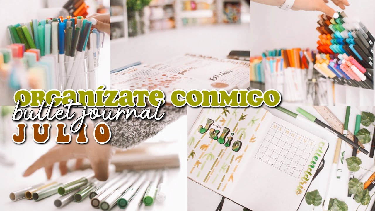 Organización del mes 🌿 bullet journal JULIO 🌟