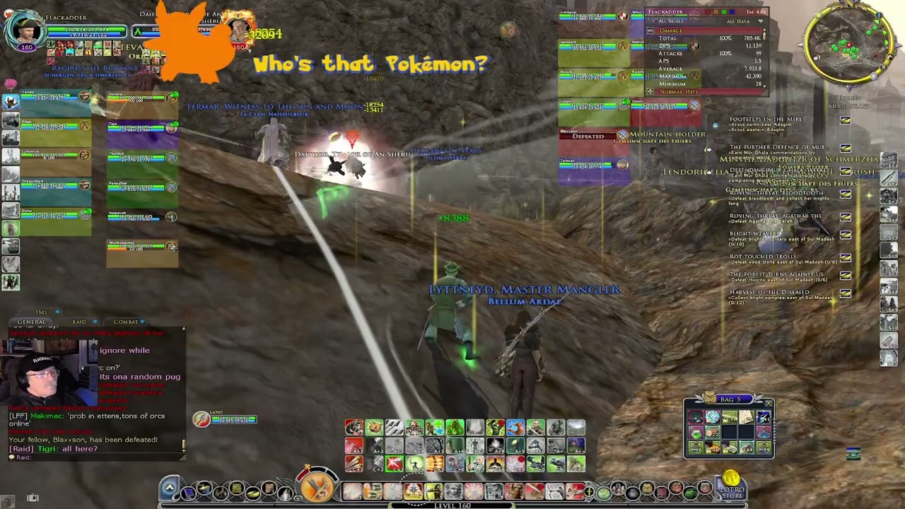 LOTRO - Lord of the Rings Online - Flackadder in a hunter raid followed by brawlers....continuing...