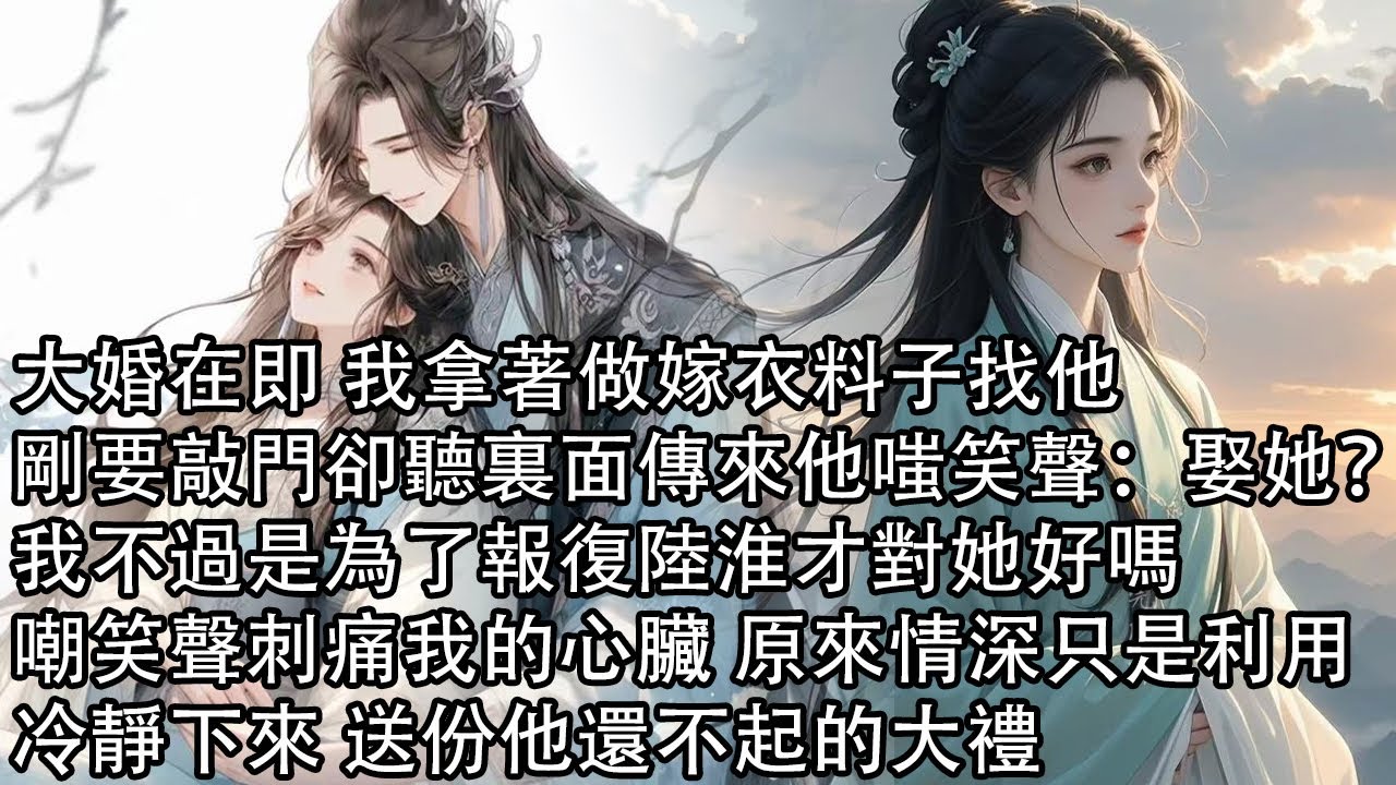 【一口氣看完】大婚在即 我拿著做嫁衣料子找他，剛要敲門卻聽裏面傳來他嗤笑聲：娶她？我不過是為了報復陸淮才對她好嗎，嘲笑聲刺痛我的心臟 原來情深只是利用，冷靜下來 送份他還不起的大禮