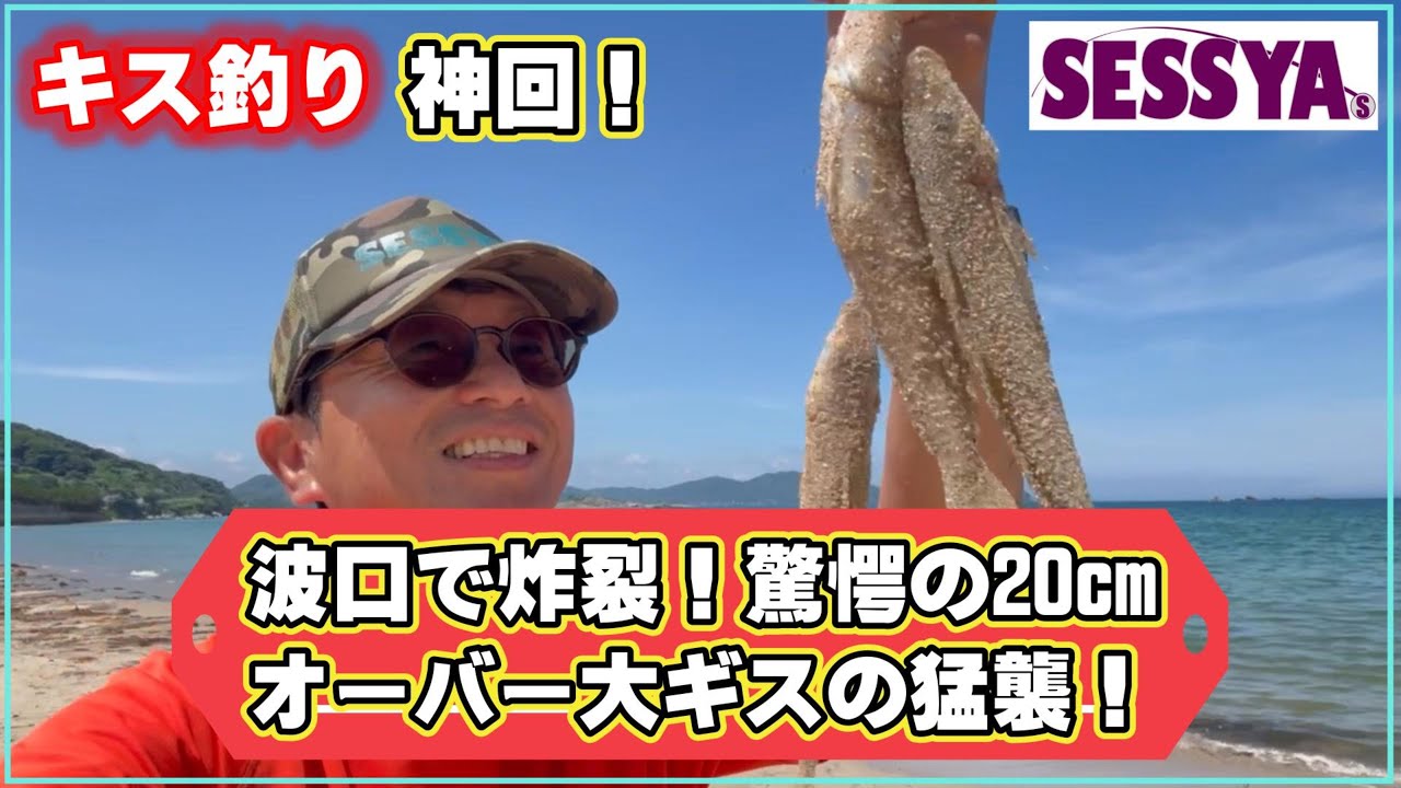 【キス釣り】神回！波口で炸裂！驚愕の20cmオーバー大ギスの猛襲！