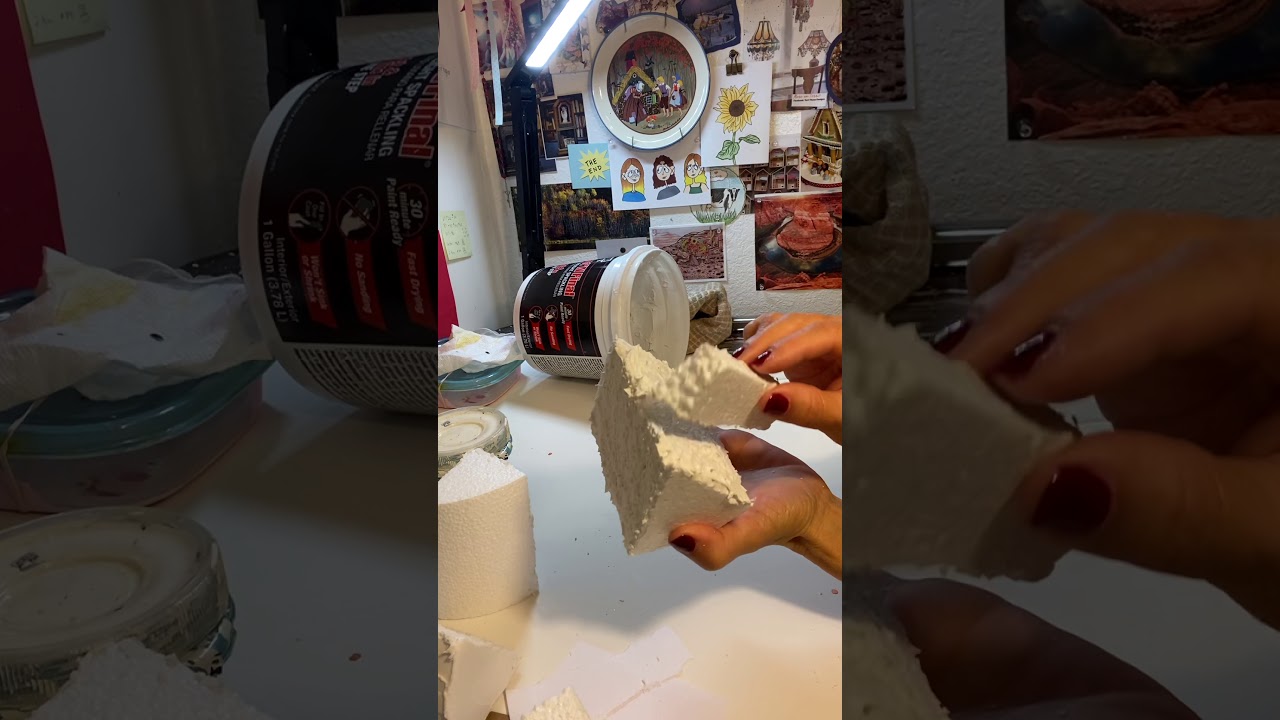 Making a fake cake slice