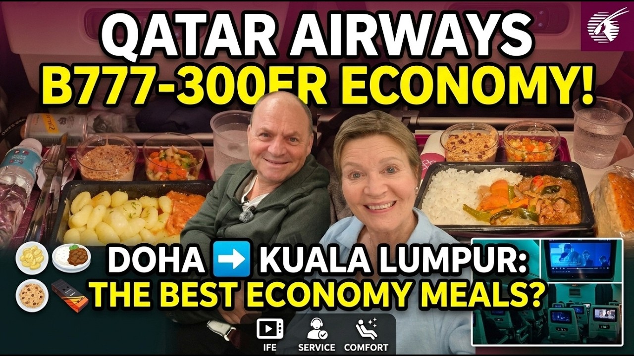 QATAR AIRWAYS Economy Class Flight Review | Doha to Kuala Lumpur | Boeing 777 Experience