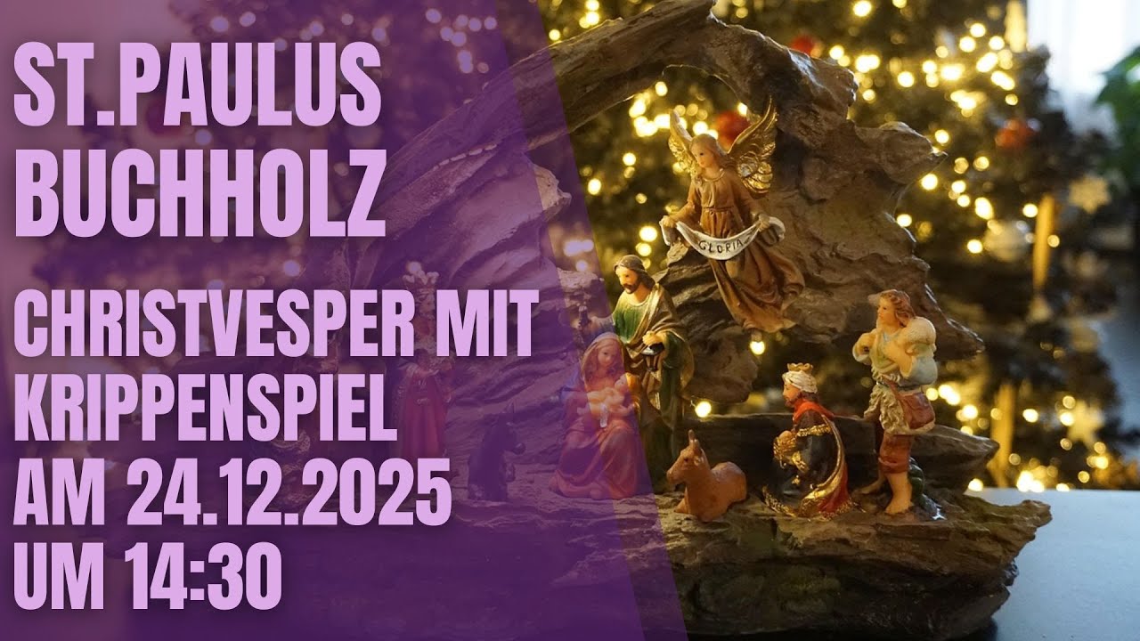 Christvesper mit Krippenspiel am 24.12.2025 um 14:30 Uhr
