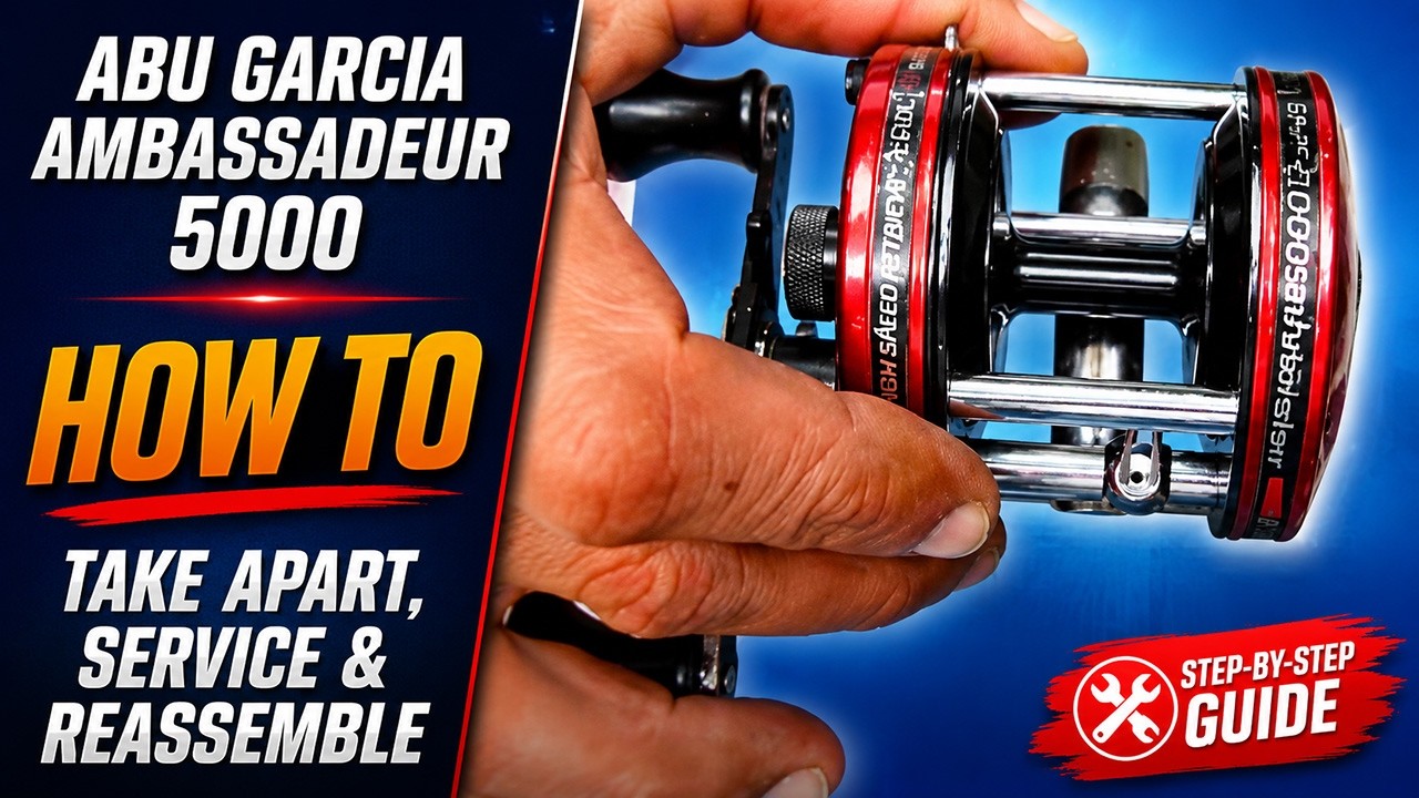 Abu Garcia Ambassadeur 5000 Fishing Reel - How to take apart, service and reassemble