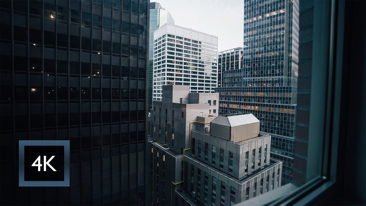 Open Window Ambience for Sleep and Study| 4K Manhattan, New York City