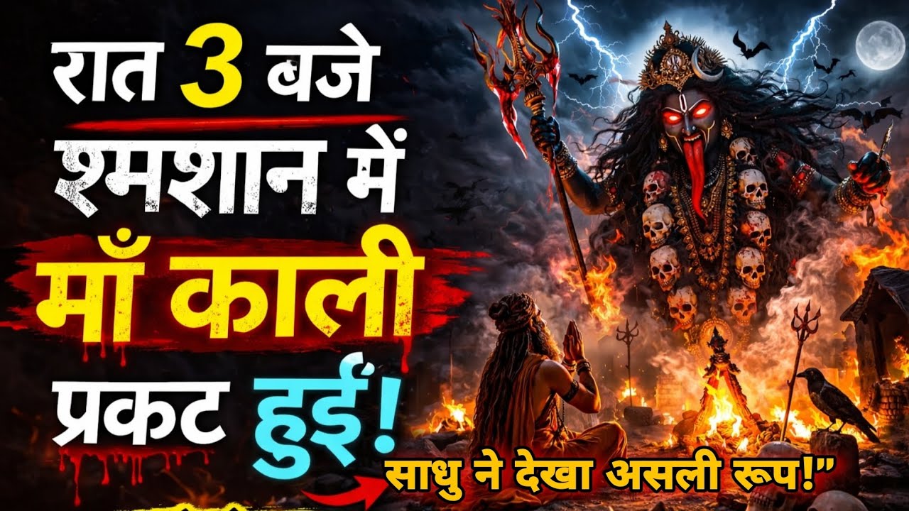 अगर रात 3 बजे श्मशान में यह दिख जाए… समझो माँ काली आ गईं! 😱”