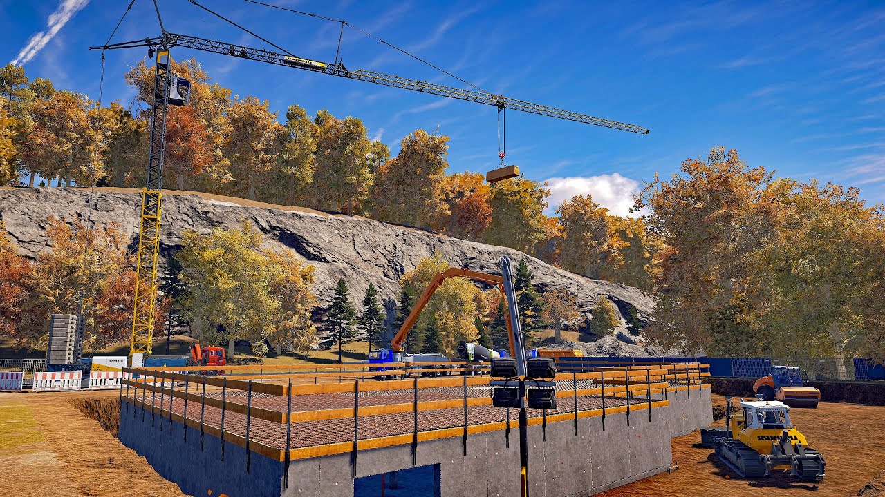 New Construction Simulator 2022 - Hotel - High Speed Timelapse - Germany Map - Bau-Simulator