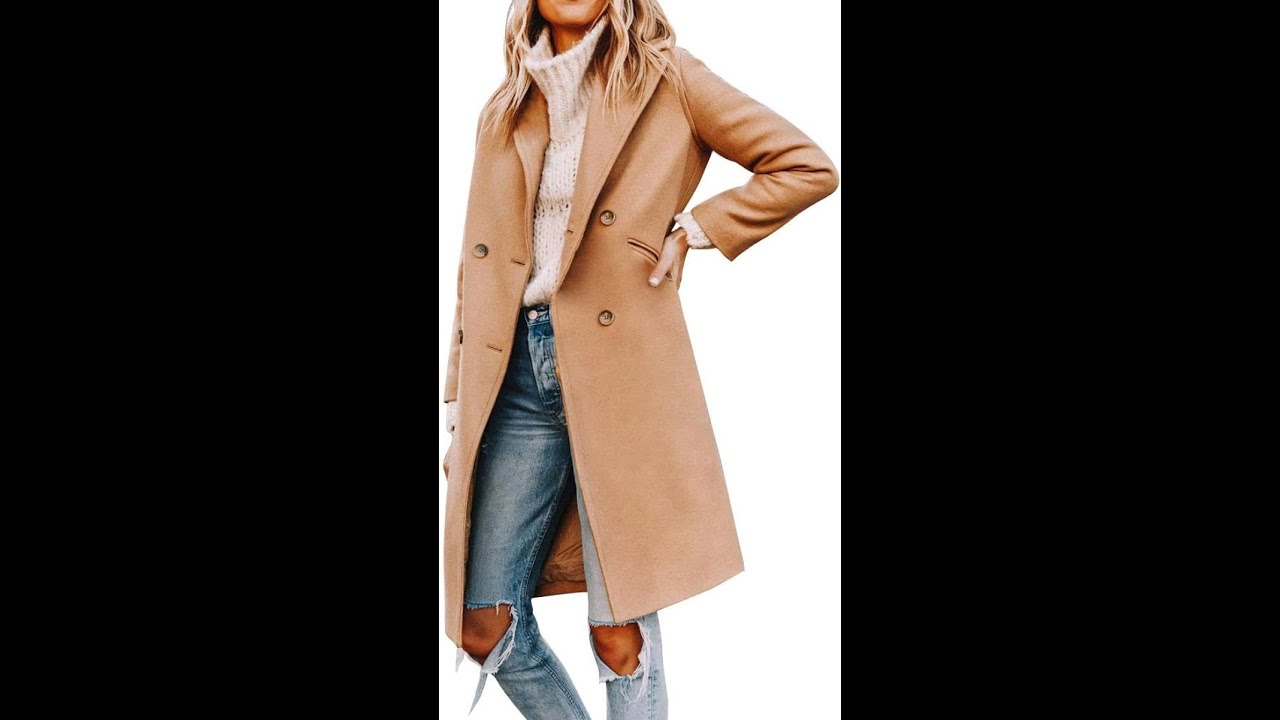 Yousify Winter Wool Blend Long Jacket Review - Pros & Cons - Yousify womens pea coat