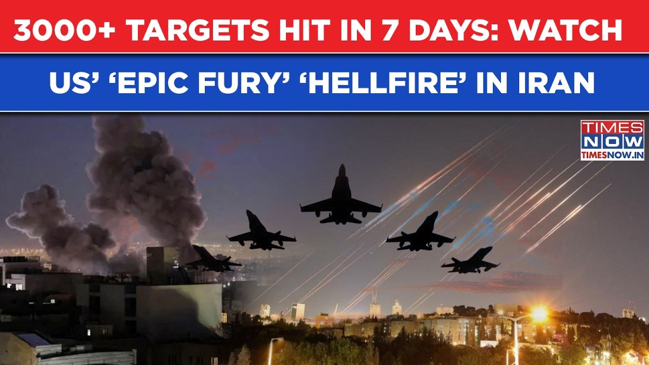 Iran War: '3000+ Targets Struck In 7 Days'- Watch US Rain ‘Hellfire’ In Tehran With Op ‘Epic Fury’