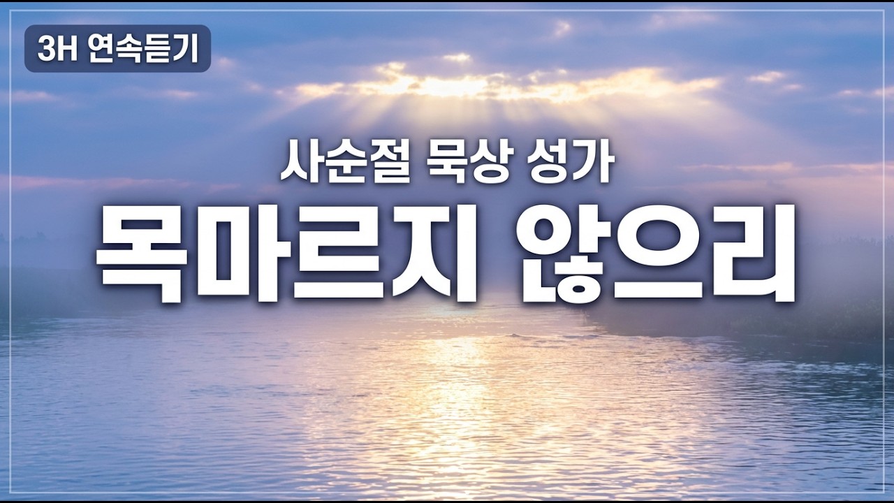 🌊 사순절 묵상 성가 3시간 연속듣기 | 생명의 샘물 | 사순 제3주일 기도음악 | 요한 4장