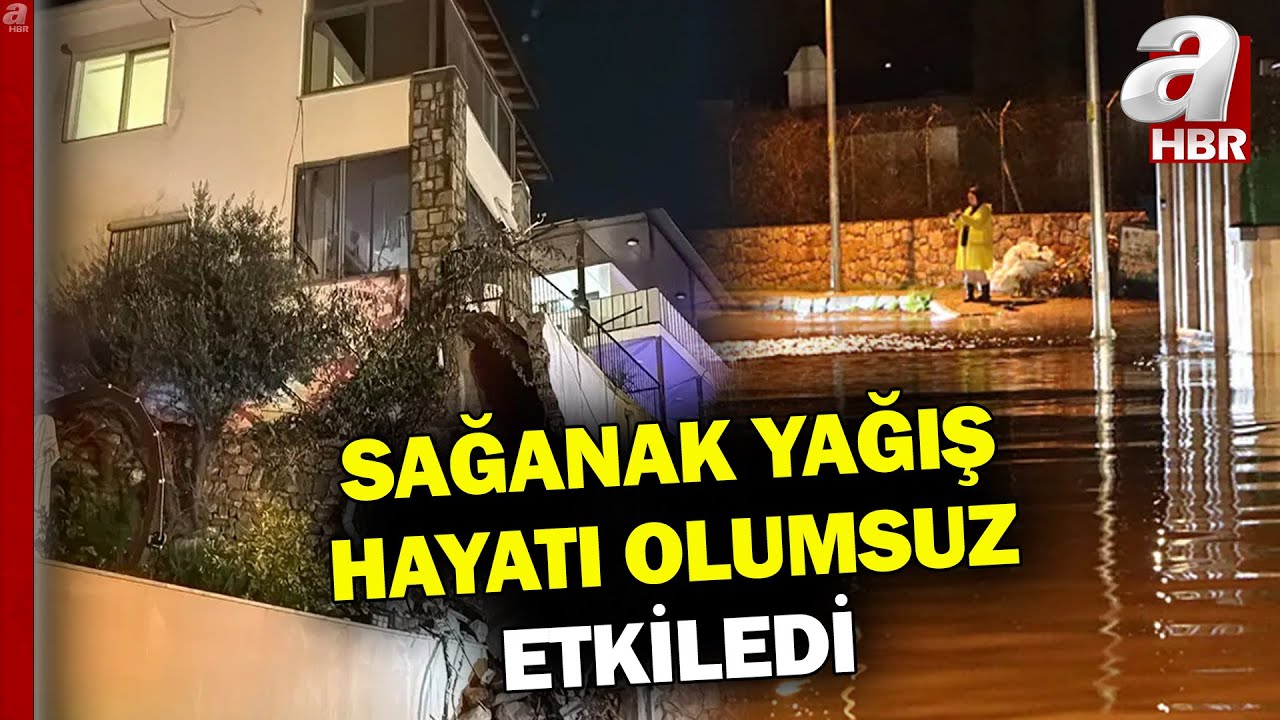 Bodrum ve &Ccedil;eşme'de Yollar G&ouml;le D&ouml;nd&uuml;! | A Haber