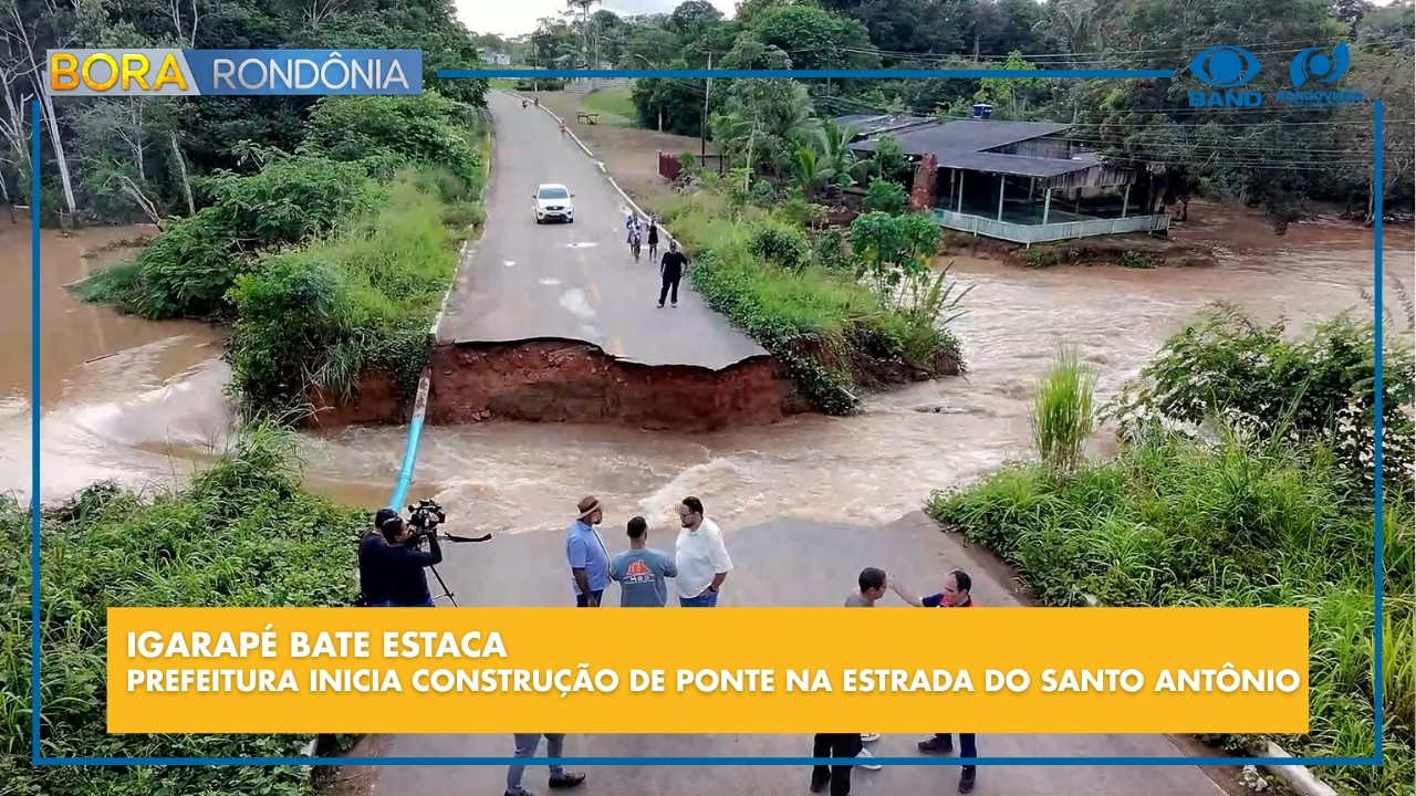 IGARAPÉ BATE ESTACA - PREFEITURA INICIA CONSTRUÇÃO DE PONTE NA ESTRADA DO SANTO ANTÔNIO