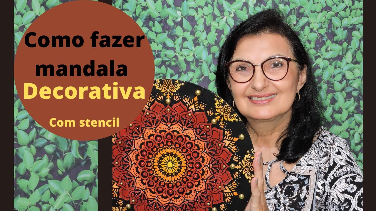 Como fazer mandala  Decorativa   com stencil    Venha aprender como é fácil trabalhar com stencil
