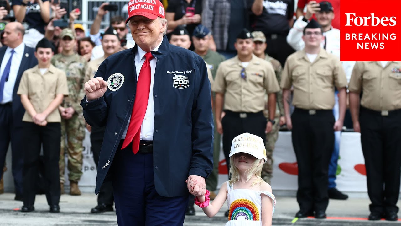 VIRAL MOMENT: President Trump And His Granddaughter Carolina Hit The Daytona International Speedway