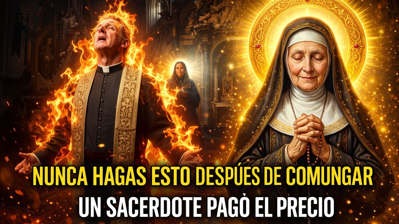 NUNCA HAGAS ESTO DESPUÉS DE COMULGAR Santa Faustina reveló una visión aterradora sobre un sacerdot