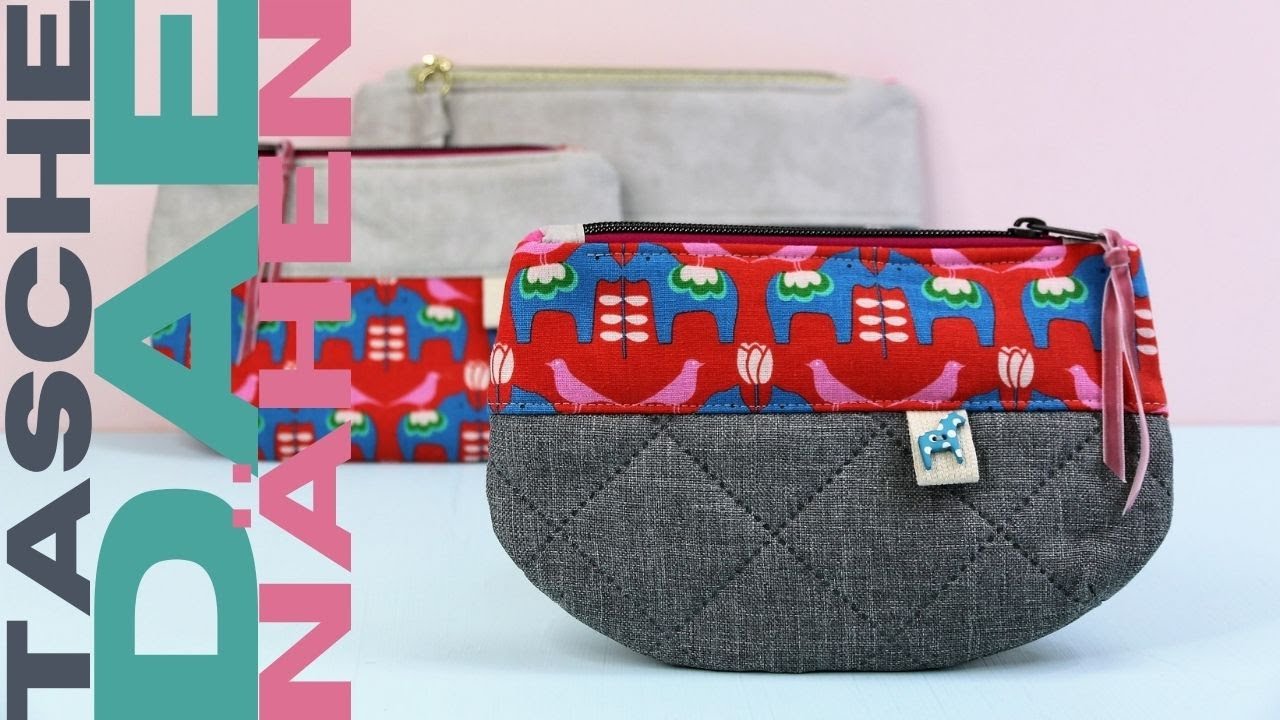 Kosmetiktasche mit Teilung nähen: Kostenloses Schnittmuster