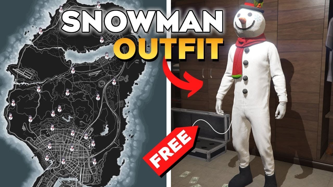 How to Unlock Snowman Outfit (All Snowman Locations with Map) in GTA 5 Online