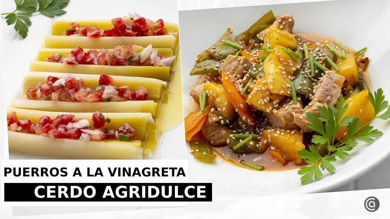 Puerros a la vinagreta - Cerdo agridulce // Cocina Abierta de Karlos Arguiñano