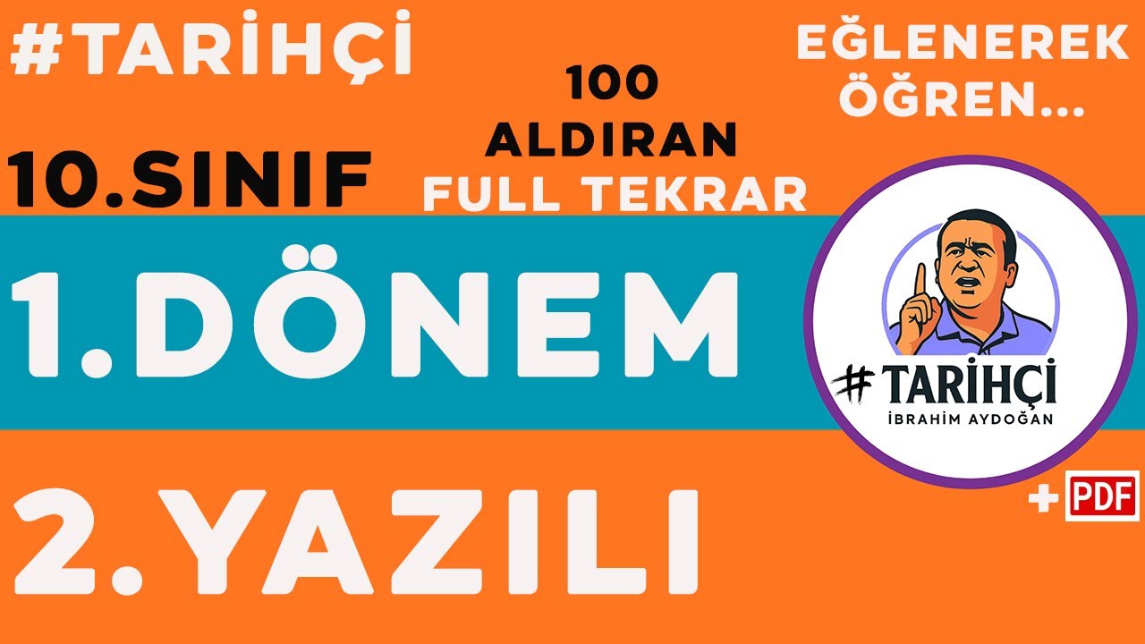10.Sınıf Tarih 1.D&ouml;nem 2.Yazılı - 2025-2026 - Maarif Modeli - Full Tekrar - Yeni M&uuml;fredat